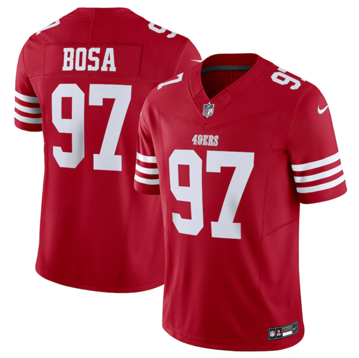 San Francisco 49ers #97 Nick Bosa Red 2023 F.U.S.E. Vapor Untouchable Limited Stitched Football Jersey